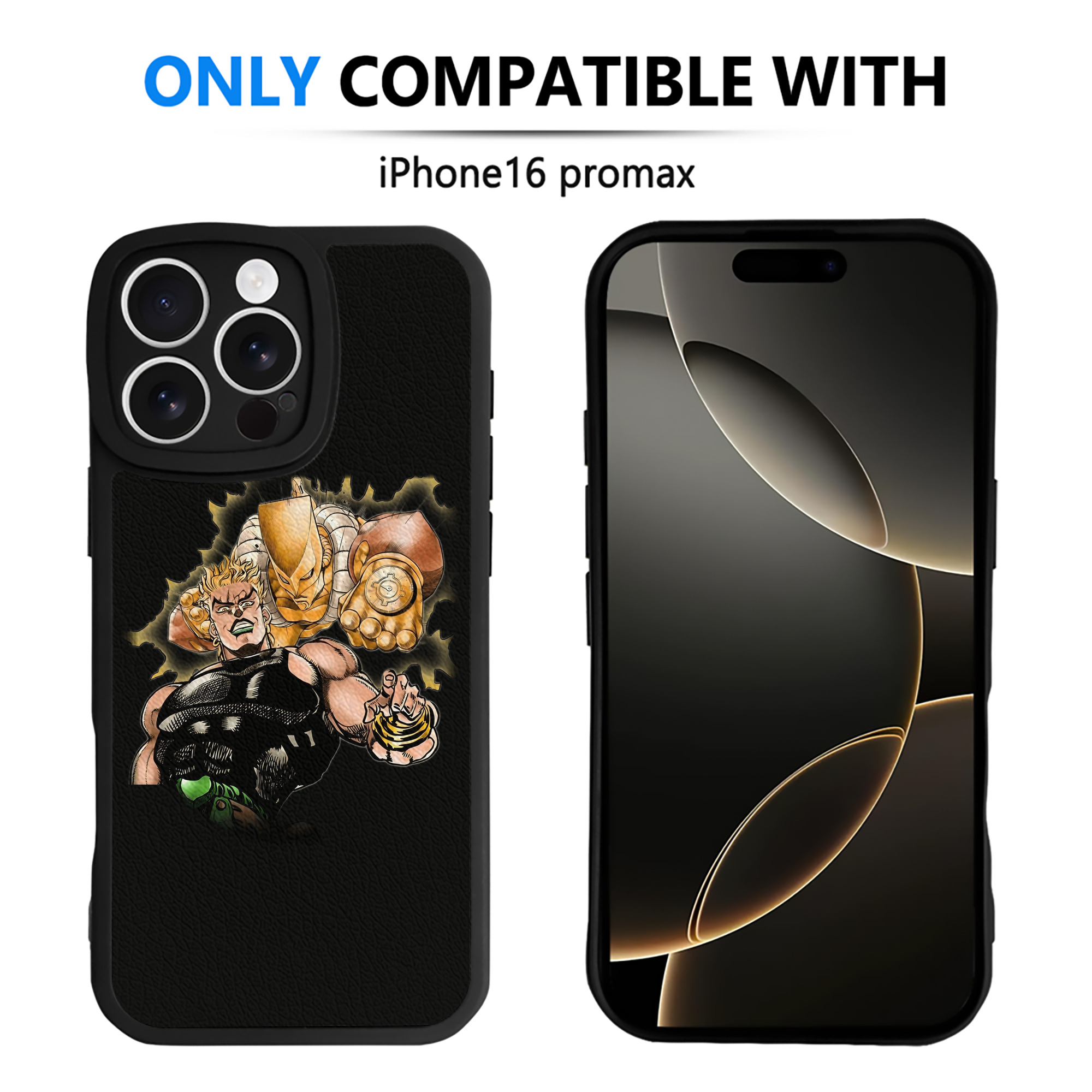 （画像用） ジョジョの奇妙な冒険 ディオ?ブランドー JoJo's Bizarre Adventure Dio Brando 【iPhone 16シリーズ対応】シリコンスマホケース（レザー調） 材質：シリコン